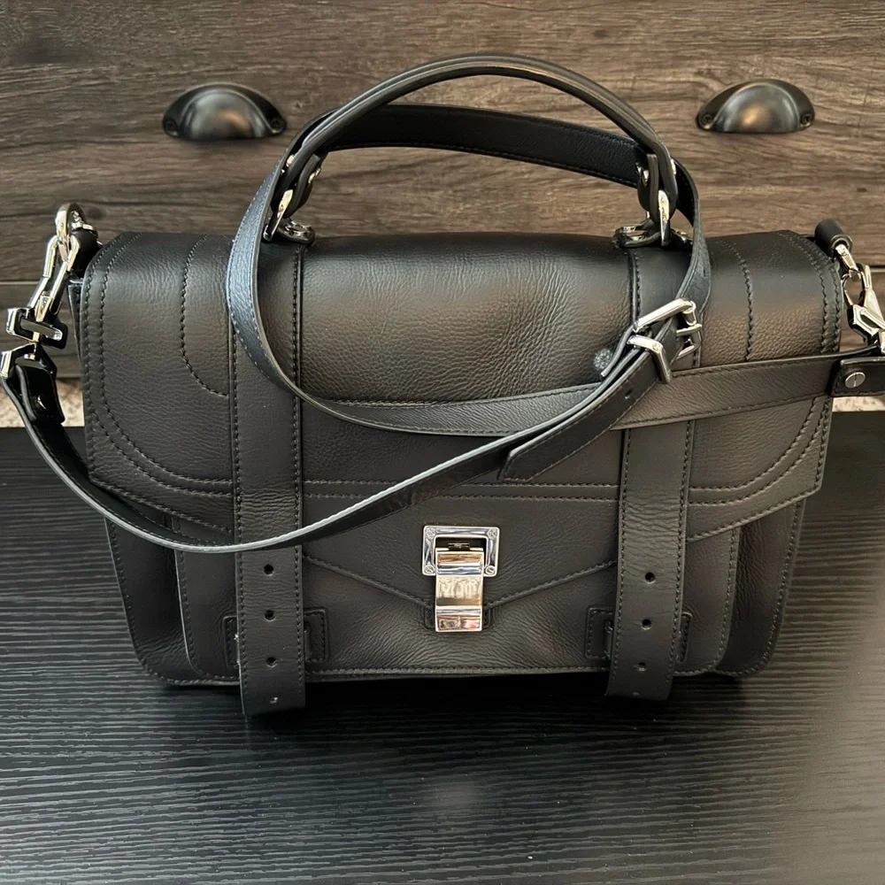 Proenza Schouler - PS1+ Medium Black Satchel